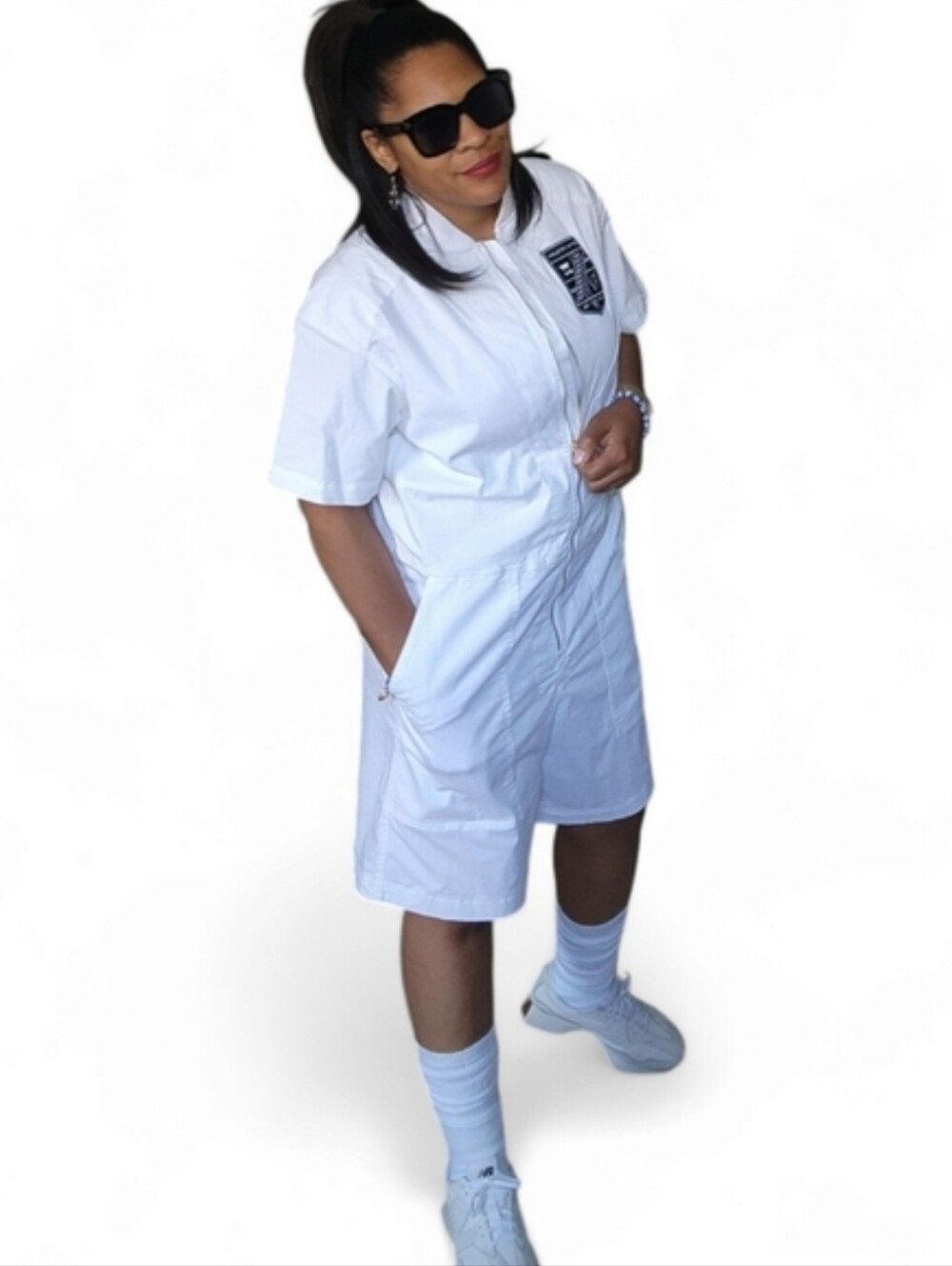 HOUSTON WHITE Adult Short Sleeve Flight Suit